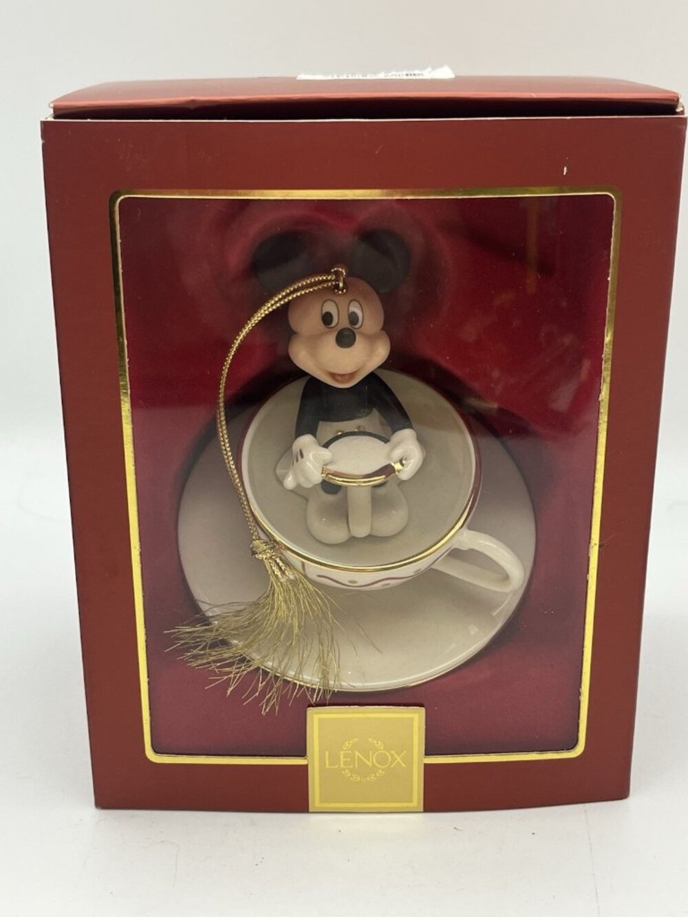 Lenox Disney Showcase Mickey Mouse Porcelain Ornament A Ride with Mickey w/ Box